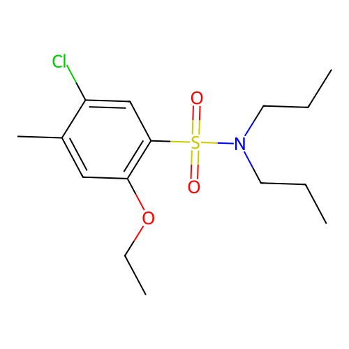 5-chloro-2-ethoxy-4-methyl-N,N-dipropylbenzenesulfonamide structure