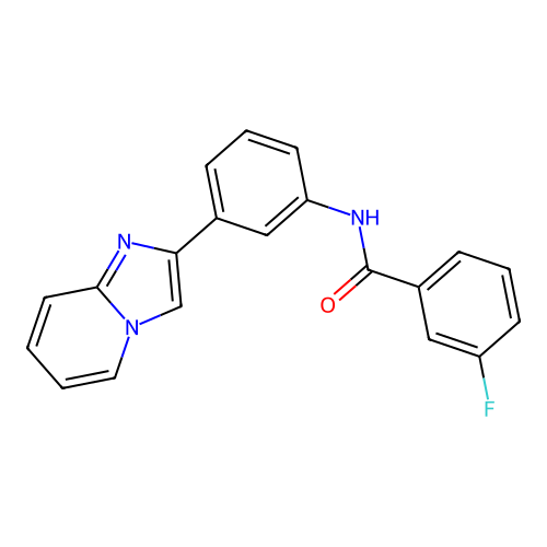 3-Fluoro-N-(3-{imidazo[1,2-A]pyridin-2-YL}phenyl)benzamide structure