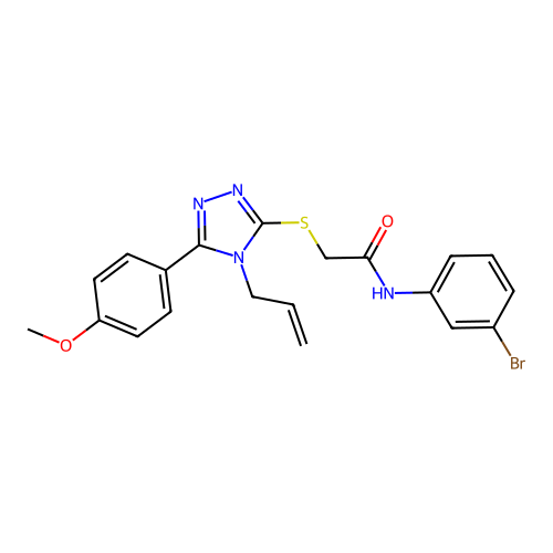 N-(3-bromophenyl)-2-{[5-(4-methoxyphenyl)-4-(prop-2-en-1-yl)-4H-1,2,4-triazol-3-yl]sulfanyl}acetamide structure