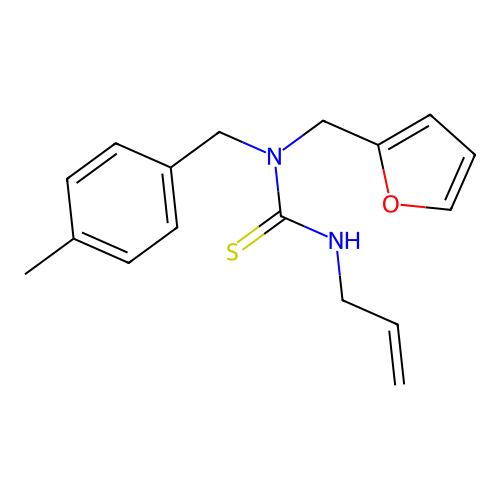 1-(Furan-2-ylmethyl)-1-[(4-methylphenyl)methyl]-3-prop-2-enylthiourea structure