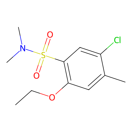 5-chloro-2-ethoxy-N,N,4-trimethylbenzenesulfonamide structure