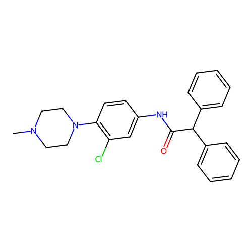N-[3-chloro-4-(4-methylpiperazin-1-yl)phenyl]-2,2-diphenylacetamide structure