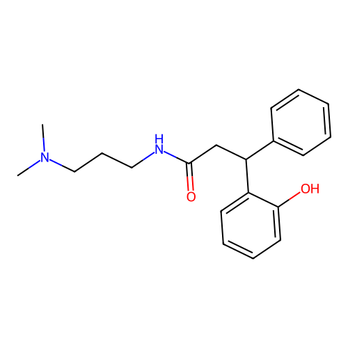 N-[3-(dimethylamino)propyl]-3-(2-hydroxyphenyl)-3-phenylpropanamide structure