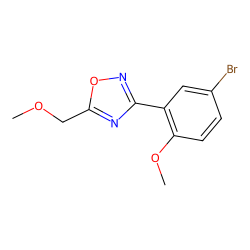3-(5-Bromo-2-methoxyphenyl)-5-(methoxymethyl)-1,2,4-oxadiazole structure