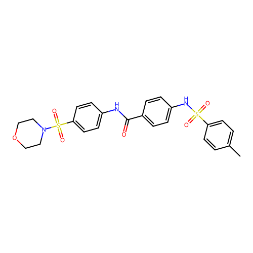 4-[(4-methylphenyl)sulfonylamino]-N-(4-morpholin-4-ylsulfonylphenyl)benzamide structure