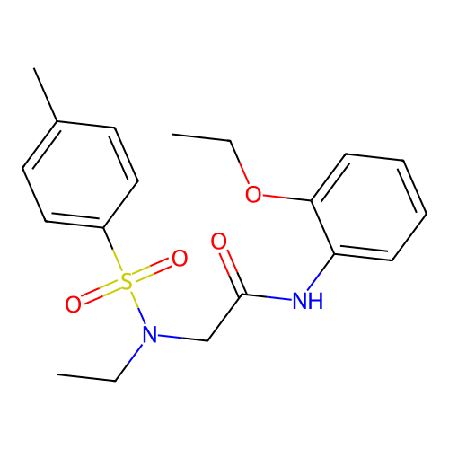 N-(2-ethoxyphenyl)-2-[ethyl-(4-methylphenyl)sulfonylamino]acetamide structure