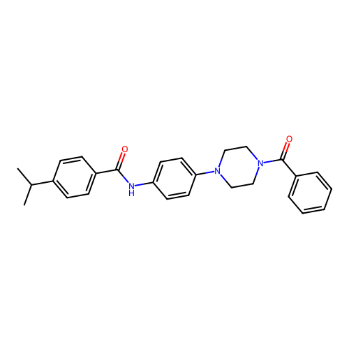 N-[4-(4-benzoylpiperazin-1-yl)phenyl]-4-propan-2-ylbenzamide structure