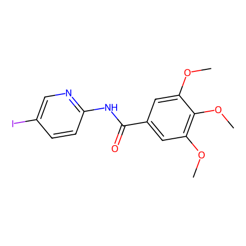 N-(5-iodopyridin-2-yl)-3,4,5-trimethoxybenzamide structure