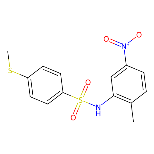 N-(2-methyl-5-nitrophenyl)-4-methylsulfanylbenzenesulfonamide structure