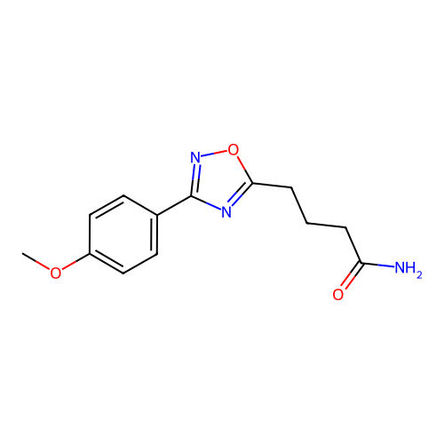 4-[3-(4-Methoxyphenyl)-1,2,4-oxadiazol-5-yl]butanamide structure