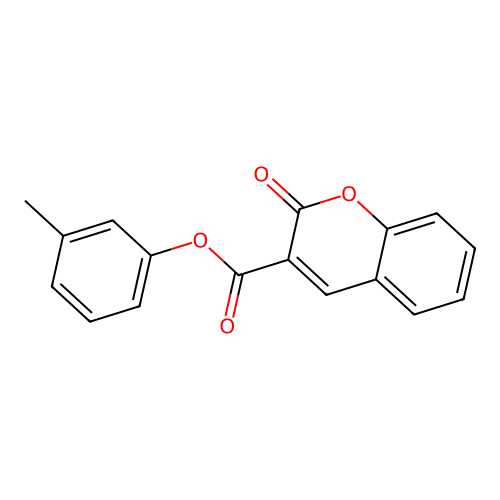 3-methylphenyl 2-oxo-2H-chromene-3-carboxylate structure