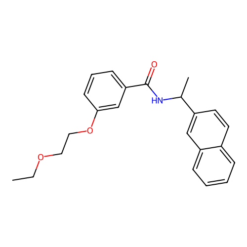 3-(2-ethoxyethoxy)-N-[1-(2-naphthyl)ethyl]benzamide structure