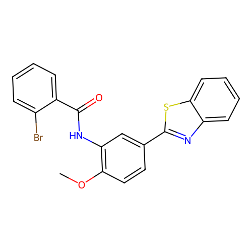 N-[5-(1,3-benzothiazol-2-yl)-2-methoxyphenyl]-2-bromobenzamide structure