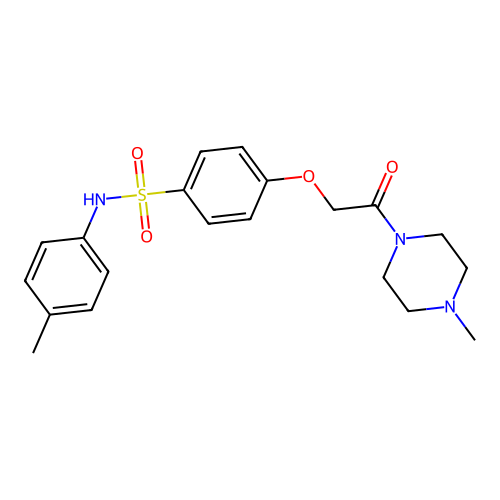 N-(4-methylphenyl)-4-[2-(4-methylpiperazin-1-yl)-2-oxoethoxy]benzenesulfonamide structure