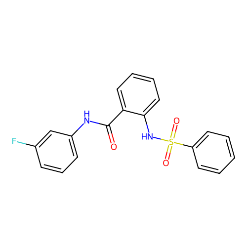 2-(benzenesulfonamido)-N-(3-fluorophenyl)benzamide structure