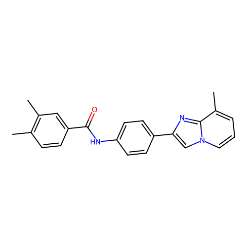 3,4-Dimethyl-N-(4-{8-methylimidazo[1,2-A]pyridin-2-YL}phenyl)benzamide structure