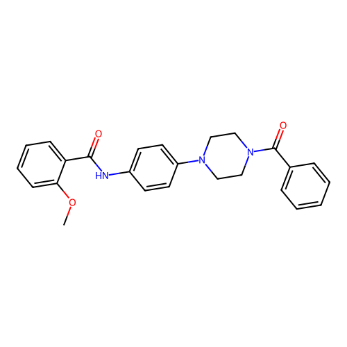 N-[4-(4-benzoylpiperazin-1-yl)phenyl]-2-methoxybenzamide structure