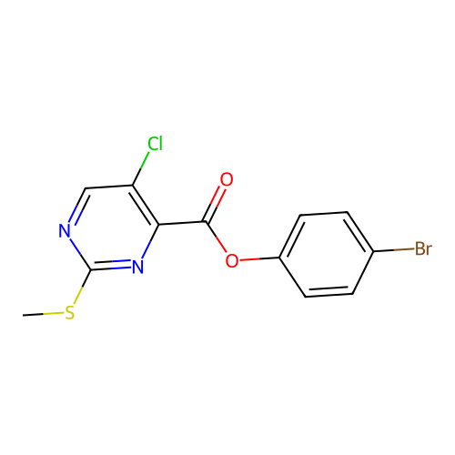 4-Bromophenyl 5-chloro-2-(methylsulfanyl)pyrimidine-4-carboxylate structure