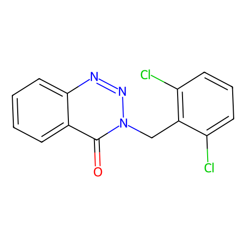 3-[(2,6-Dichlorophenyl)methyl]-1,2,3-benzotriazin-4-one structure