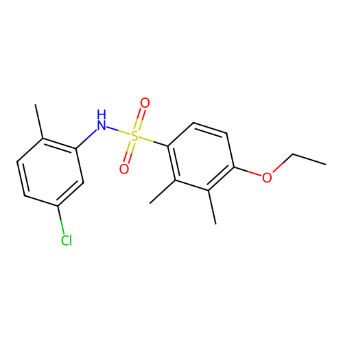 N-(5-chloro-2-methylphenyl)-4-ethoxy-2,3-dimethylbenzenesulfonamide structure
