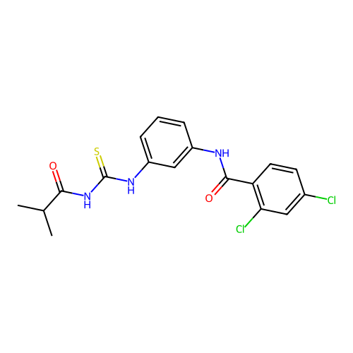 2,4-dichloro-N-[3-(2-methylpropanoylcarbamothioylamino)phenyl]benzamide structure