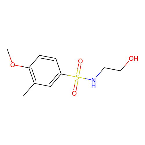 N-(2-hydroxyethyl)-4-methoxy-3-methylbenzenesulfonamide structure