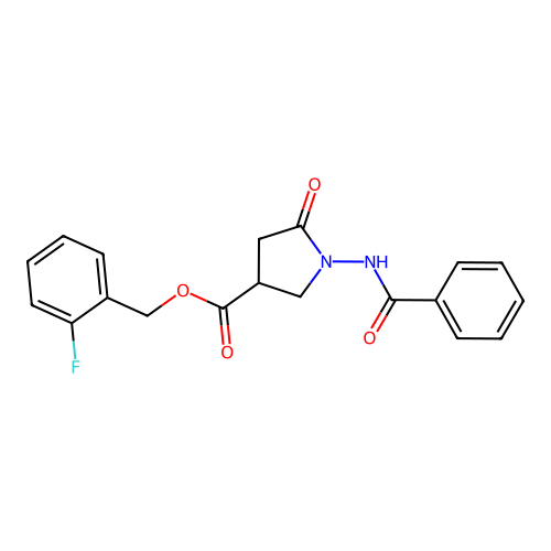 2-Fluorobenzyl 5-oxo-1-[(phenylcarbonyl)amino]pyrrolidine-3-carboxylate structure