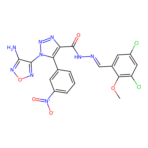 C19H13Cl2N9O5 structure