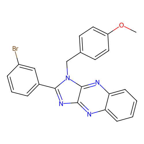 2-(3-bromophenyl)-1-(4-methoxybenzyl)-1H-imidazo[4,5-b]quinoxaline structure