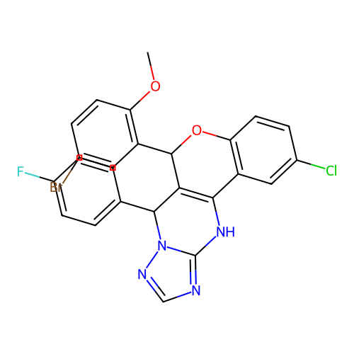 C25H17BrClFN4O2 structure