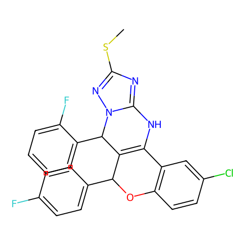 C25H17ClF2N4OS structure
