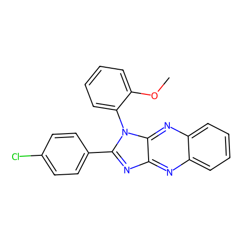 2-(4-chlorophenyl)-1-(2-methoxyphenyl)-1H-imidazo[4,5-b]quinoxaline structure