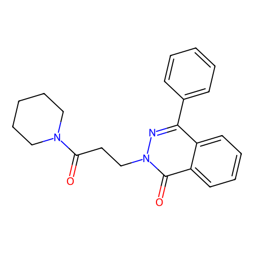 2-(3-oxo-3-(piperidin-1-yl)propyl)-4-phenylphthalazin-1(2H)-one structure