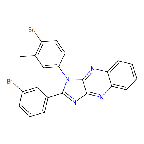 1-(4-bromo-3-methylphenyl)-2-(3-bromophenyl)-1H-imidazo[4,5-b]quinoxaline structure