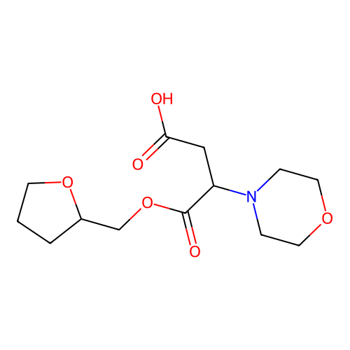 3-(Morpholin-4-yl)-4-oxo-4-(tetrahydrofuran-2-ylmethoxy)butanoic acid structure