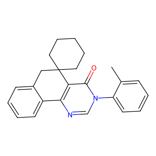 3-(o-tolyl)-3H-spiro[benzo[h]quinazoline-5,1'-cyclohexan]-4(6H)-one structure