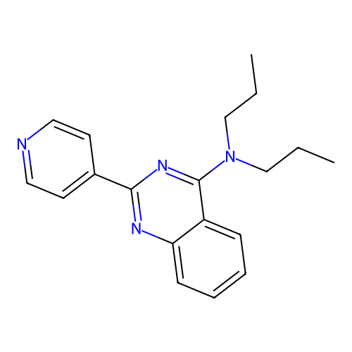 N,N-dipropyl-2-(pyridin-4-yl)quinazolin-4-amine structure