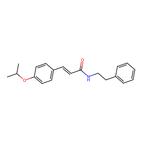 (2E)-N-(2-phenylethyl)-3-[4-(propan-2-yloxy)phenyl]prop-2-enamide structure