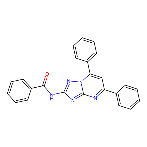 N-(5,7-diphenyl-[1,2,4]triazolo[1,5-a]pyrimidin-2-yl)benzamide structure