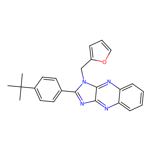 2-(4-tert-butylphenyl)-1-(furan-2-ylmethyl)-1H-imidazo[4,5-b]quinoxaline structure