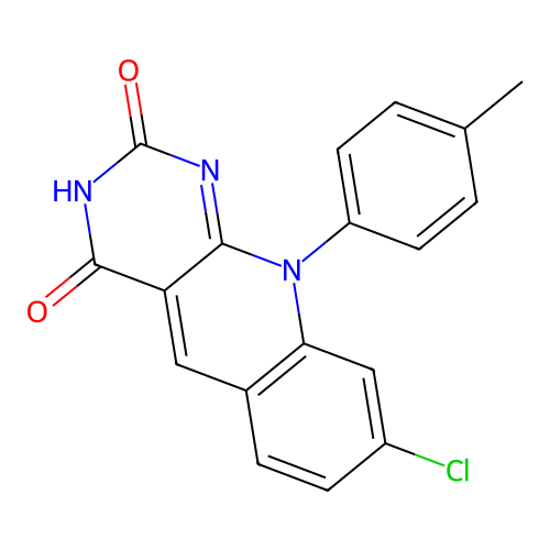 8-chloro-10-(p-tolyl)pyrimido[4,5-b]quinoline-2,4(3H,10H)-dione structure