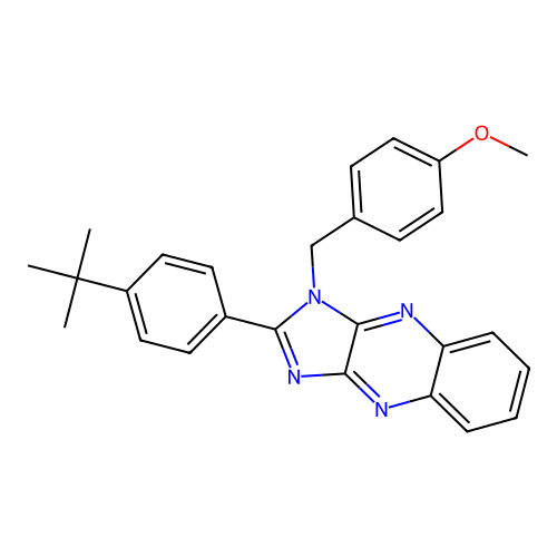 2-(4-tert-butylphenyl)-1-(4-methoxybenzyl)-1H-imidazo[4,5-b]quinoxaline structure