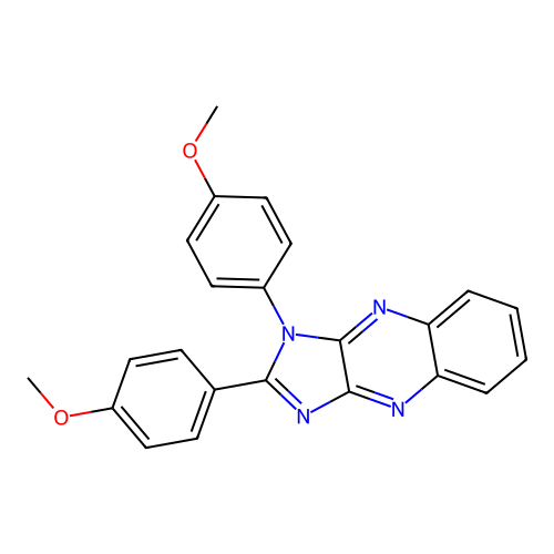 1,2-bis(4-methoxyphenyl)-1H-imidazo[4,5-b]quinoxaline structure