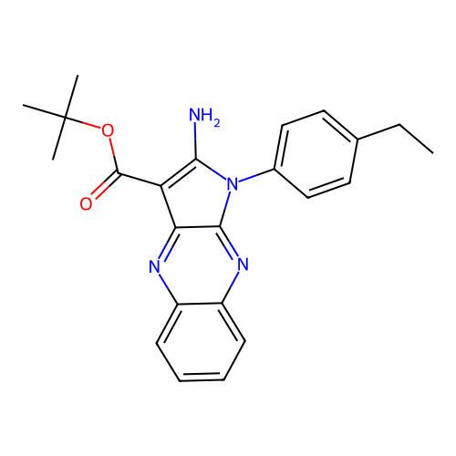 tert-butyl 2-amino-1-(4-ethylphenyl)-1H-pyrrolo[2,3-b]quinoxaline-3-carboxylate structure