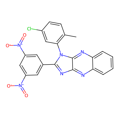 1-(5-chloro-2-methylphenyl)-2-(3,5-dinitrophenyl)-1H-imidazo[4,5-b]quinoxaline structure