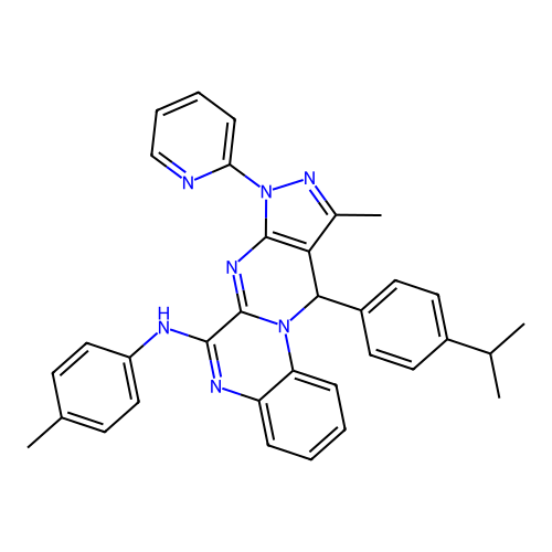 C34H31N7 structure