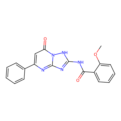 2-methoxy-N-(7-oxo-5-phenyl-4,7-dihydro-[1,2,4]triazolo[1,5-a]pyrimidin-2-yl)benzamide structure