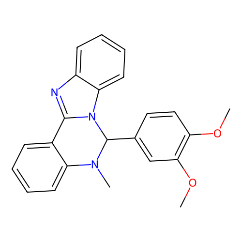 6-(3,4-Dimethoxyphenyl)-5-methyl-5,6-dihydrobenzimidazo[1,2-c]quinazoline structure