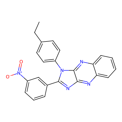 1-(4-ethylphenyl)-2-(3-nitrophenyl)-1H-imidazo[4,5-b]quinoxaline structure