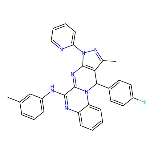 C31H24FN7 structure